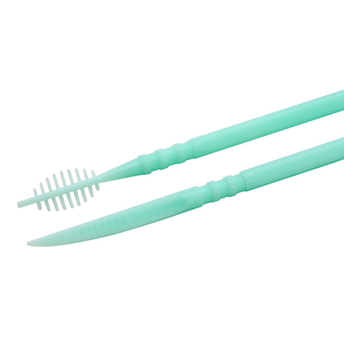 Toothpicks with interdental brushes
