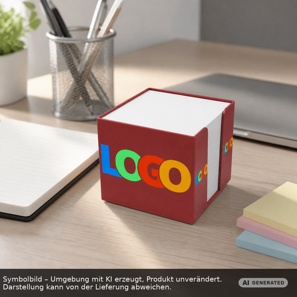 Zettelbox Recycling "Epsilon" als Werbeartikel mit Logo bedrucken