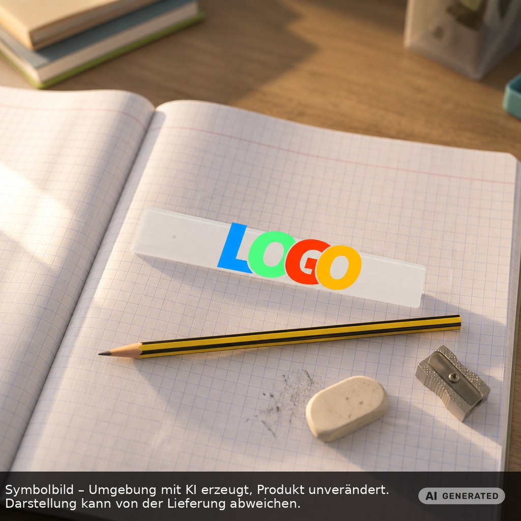 Ruler 20 cm printed as promotional items with logo