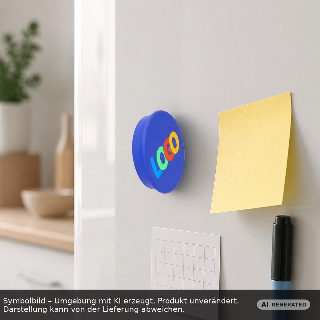 Magnet, rund als Werbeartikel mit Logo bedrucken