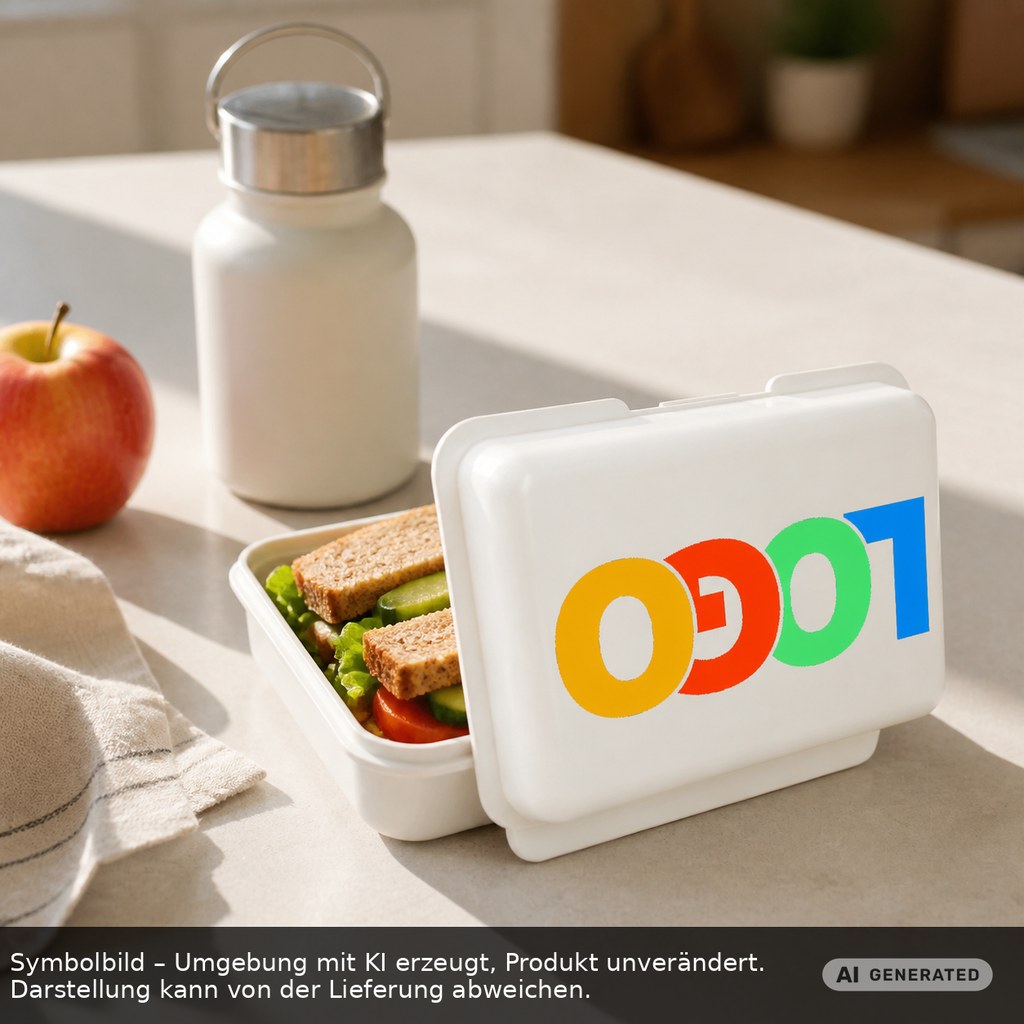 Lunch box/butter dish printed as promotional items with logo