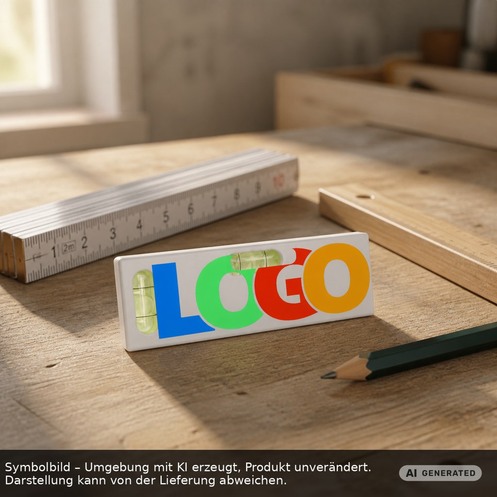 Spirit level printed as promotional items with logo