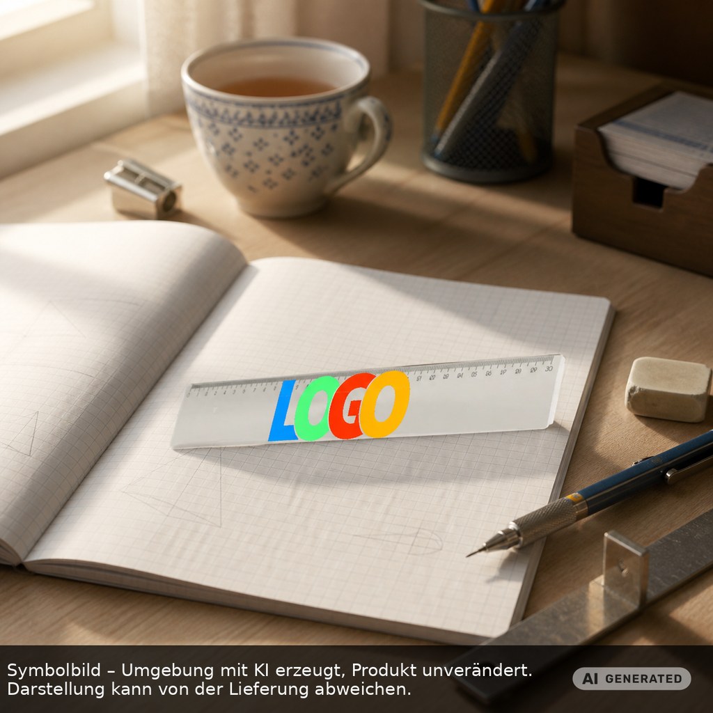Ruler 30 cm printed as promotional items with logo