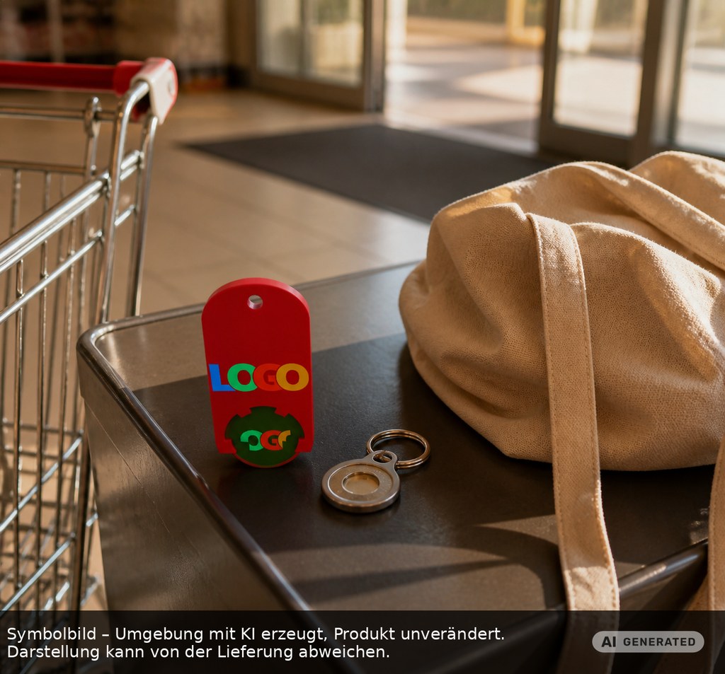 Chiphalter mit 1€-Chip "Alpha" als Werbeartikel mit Logo bedrucken
