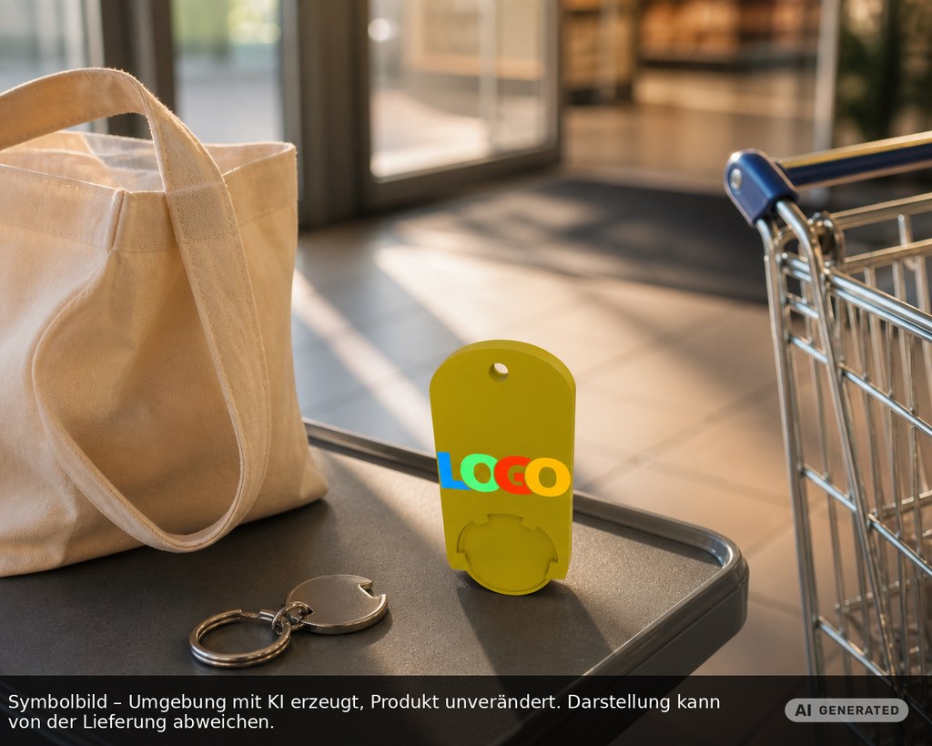 Chiphalter mit 1€-Chip "Alpha" als Werbeartikel mit Logo bedrucken