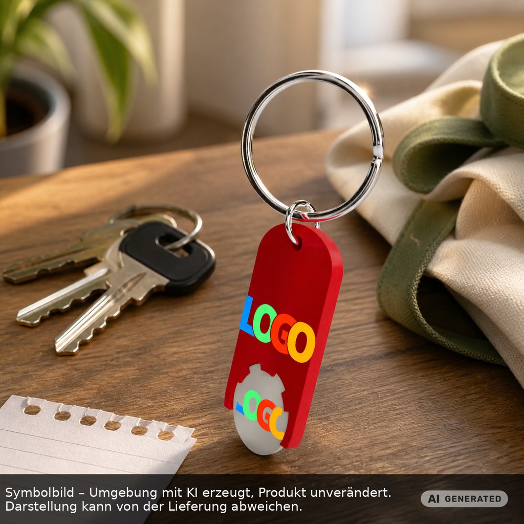 Chiphalter mit 1€-Chip "Alpha" als Werbeartikel mit Logo bedrucken