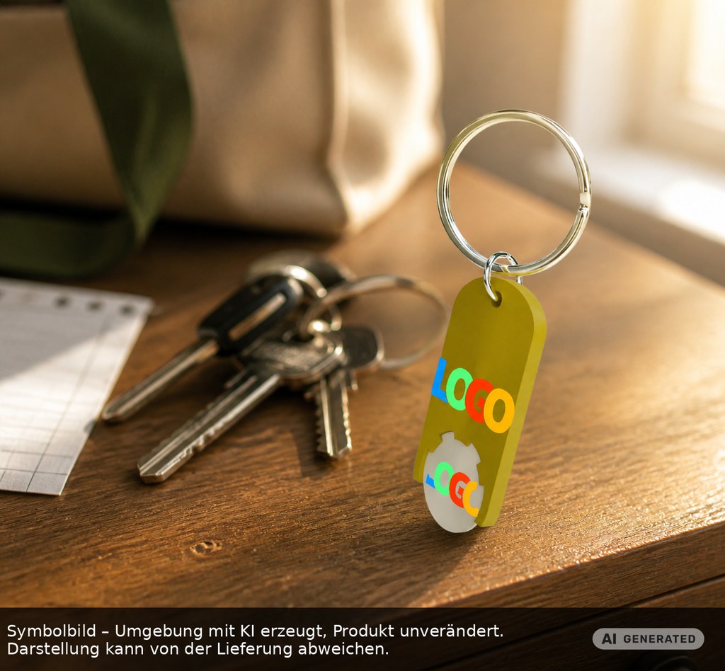 Chiphalter mit 1€-Chip "Alpha" als Werbeartikel mit Logo bedrucken