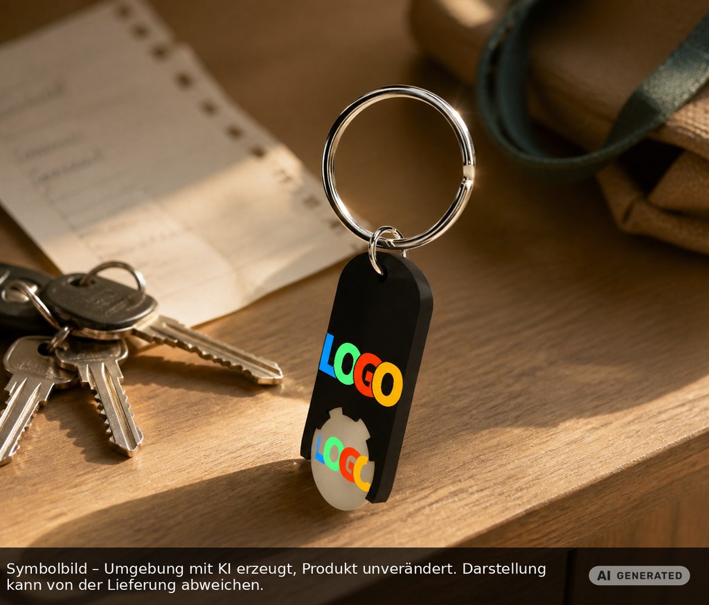 Chiphalter mit 1€-Chip "Alpha" als Werbeartikel mit Logo bedrucken