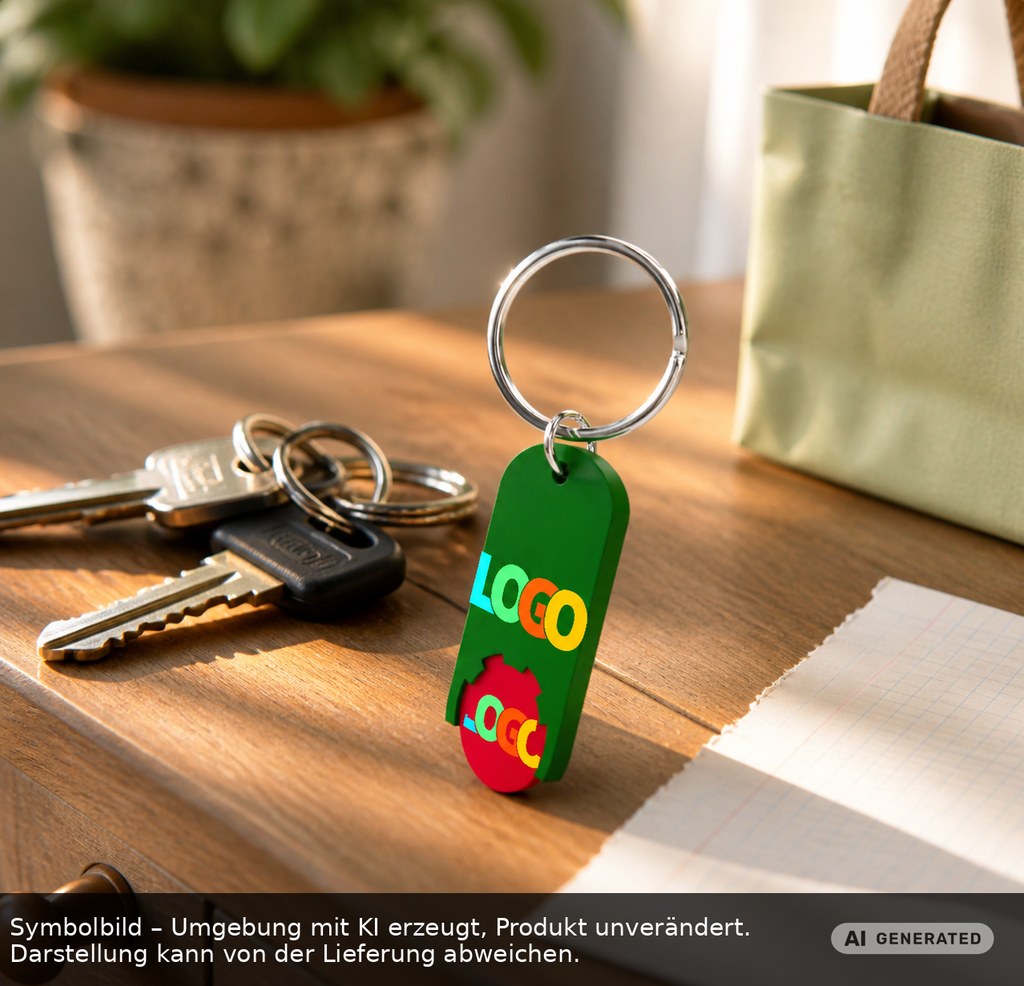 Chiphalter mit 1€-Chip "Alpha" als Werbeartikel mit Logo bedrucken