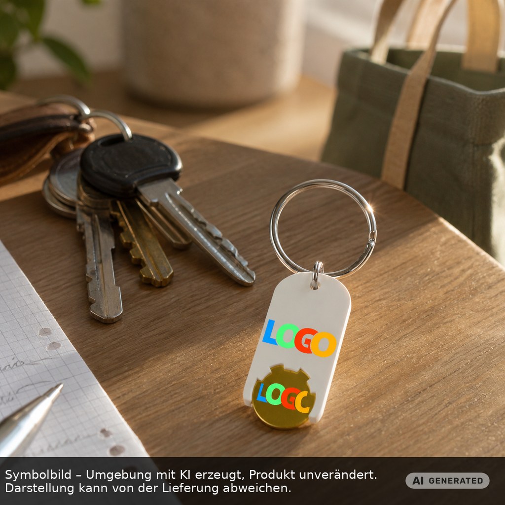 Chiphalter mit 1€-Chip "Alpha" als Werbeartikel mit Logo bedrucken