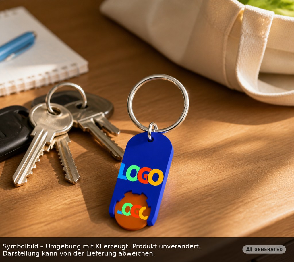 Chiphalter mit 1€-Chip "Alpha" als Werbeartikel mit Logo bedrucken