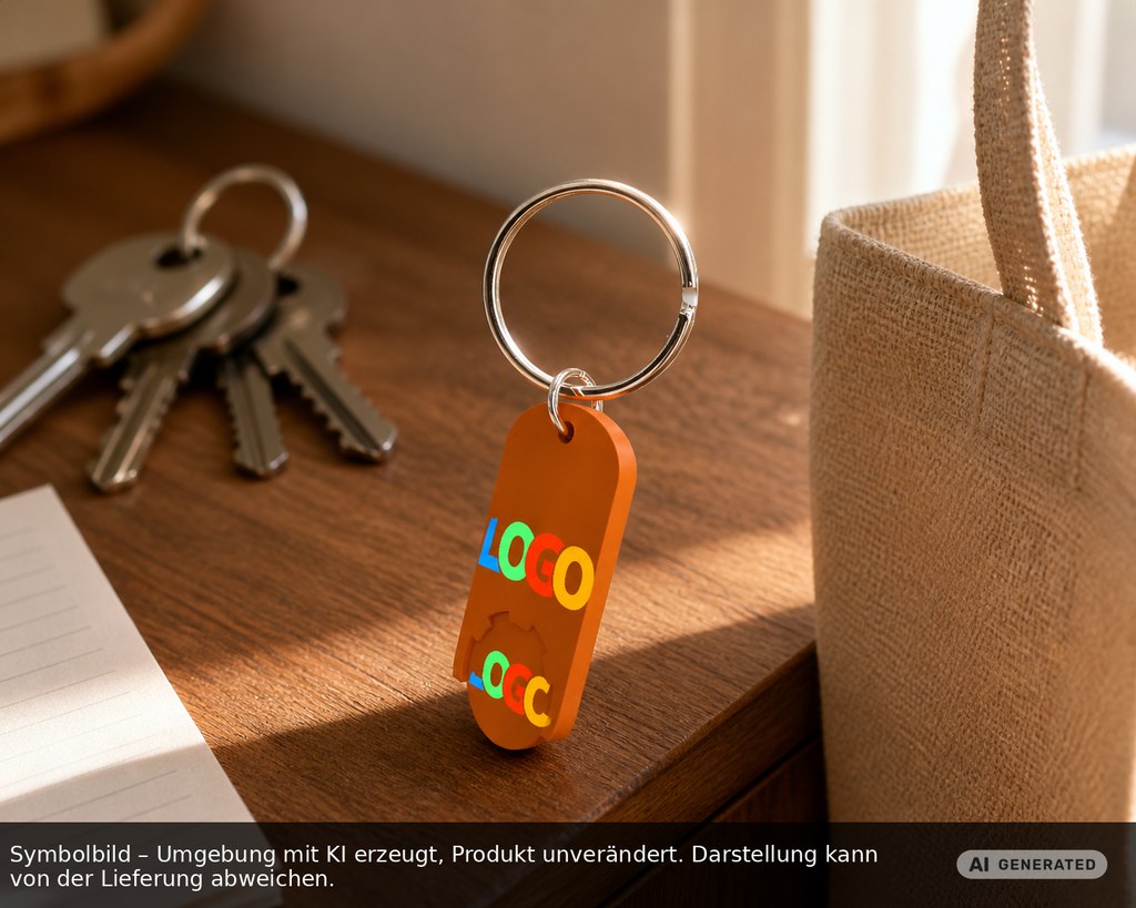 Chiphalter mit 1€-Chip "Alpha" als Werbeartikel mit Logo bedrucken