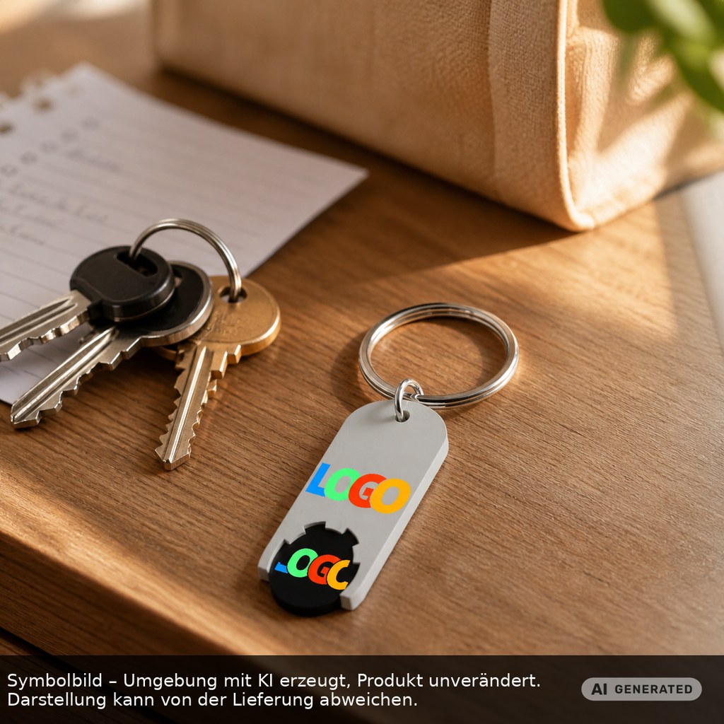 Chiphalter mit 1€-Chip "Alpha" als Werbeartikel mit Logo bedrucken