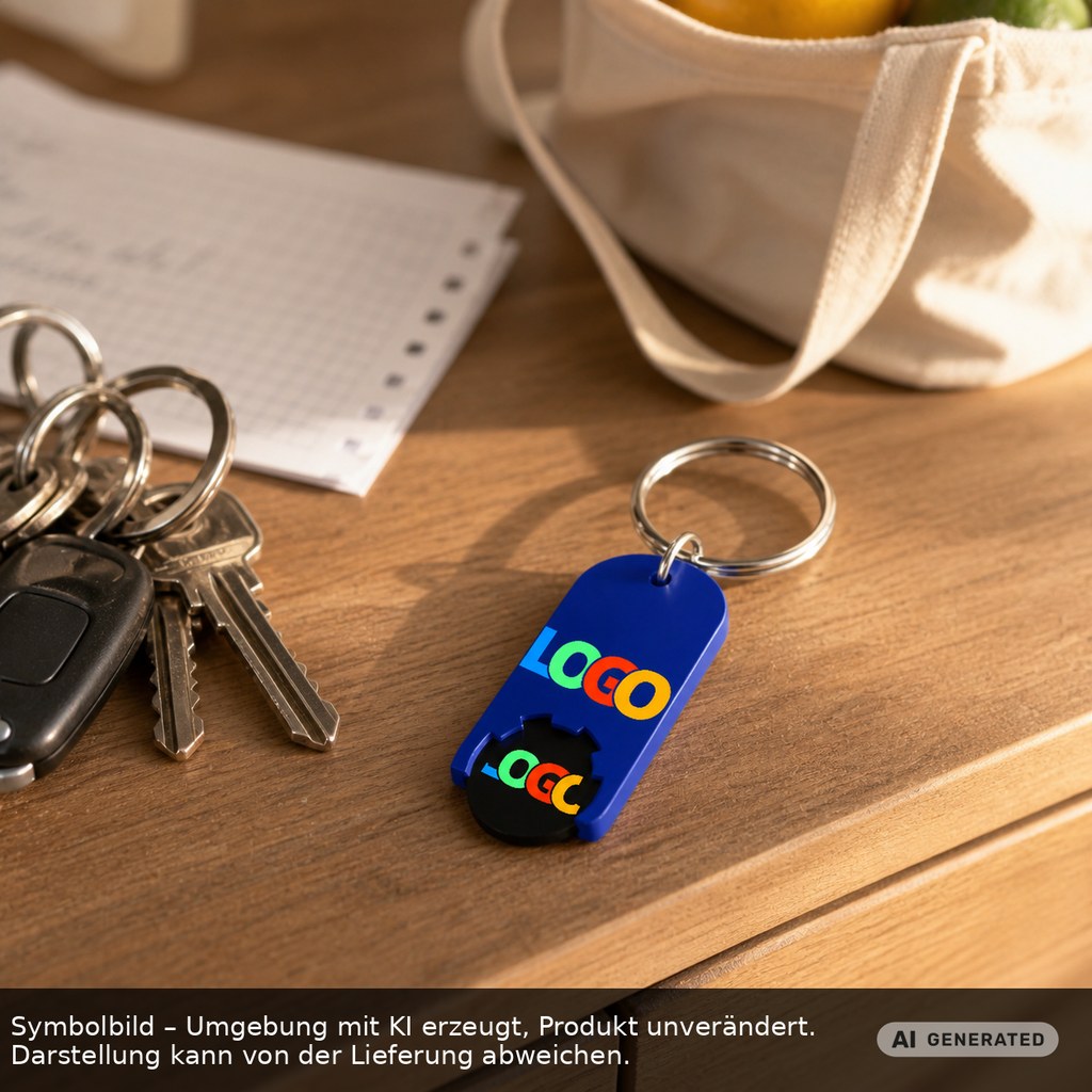 Chiphalter mit 1€-Chip "Alpha" als Werbeartikel mit Logo bedrucken