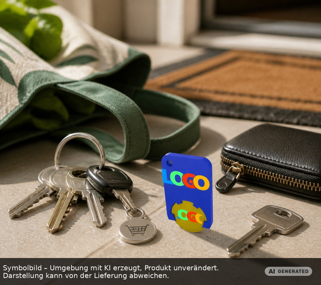Chiphalter mit 1€-Chip "Beta" als Werbeartikel mit Logo bedrucken