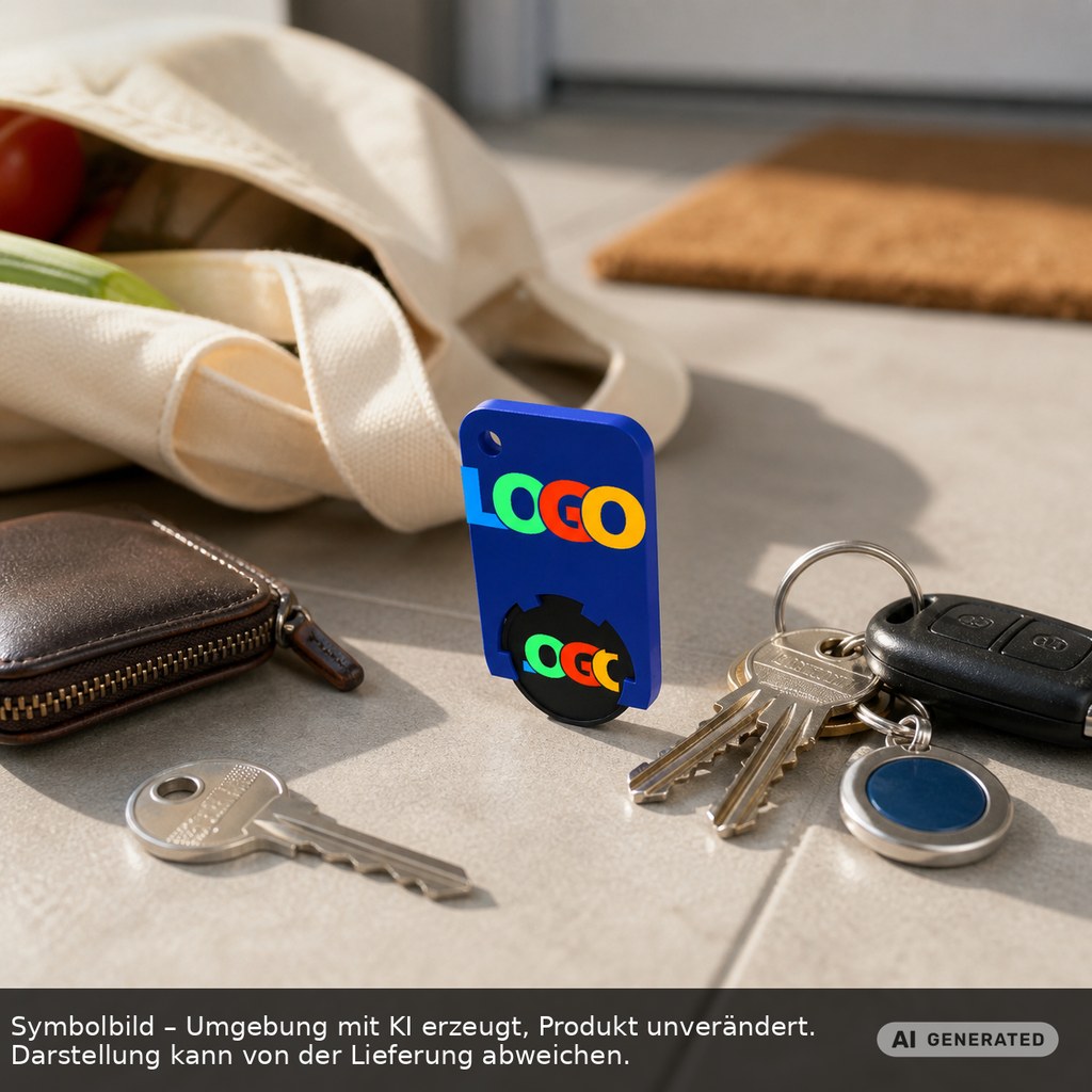 Chiphalter mit 1€-Chip "Beta" als Werbeartikel mit Logo bedrucken