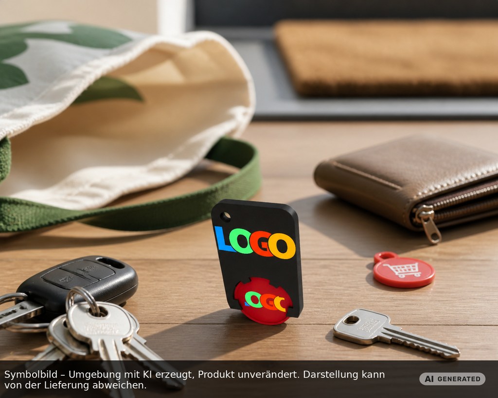 Chiphalter mit 1€-Chip "Beta" als Werbeartikel mit Logo bedrucken
