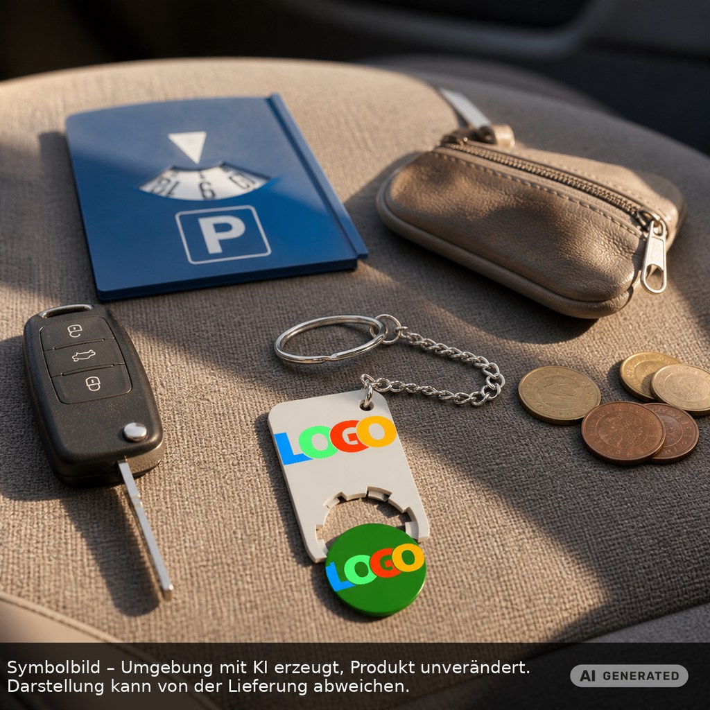 Chiphalter mit 1€-Chip "Beta" als Werbeartikel mit Logo bedrucken