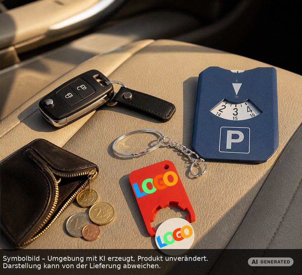 Chiphalter mit 1€-Chip "Beta" als Werbeartikel mit Logo bedrucken