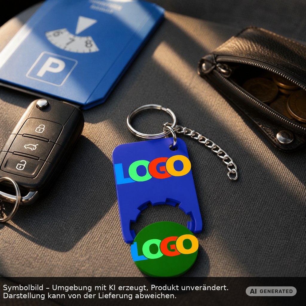Chiphalter mit 1€-Chip "Beta" als Werbeartikel mit Logo bedrucken