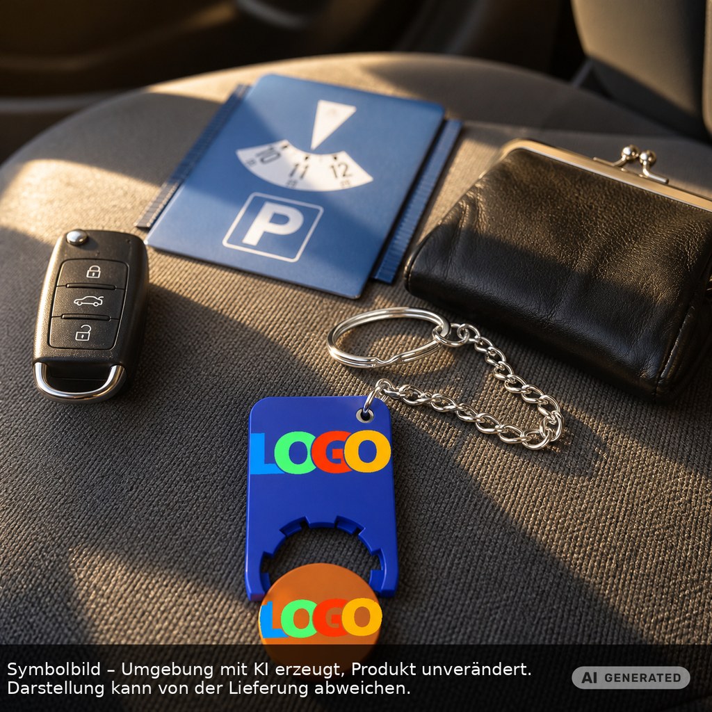 Chiphalter mit 1€-Chip "Beta" als Werbeartikel mit Logo bedrucken