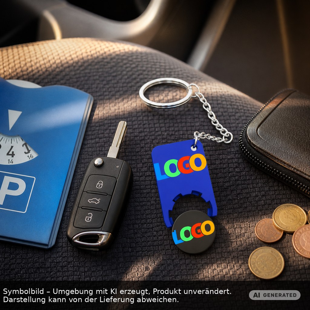 Chiphalter mit 1€-Chip "Beta" als Werbeartikel mit Logo bedrucken