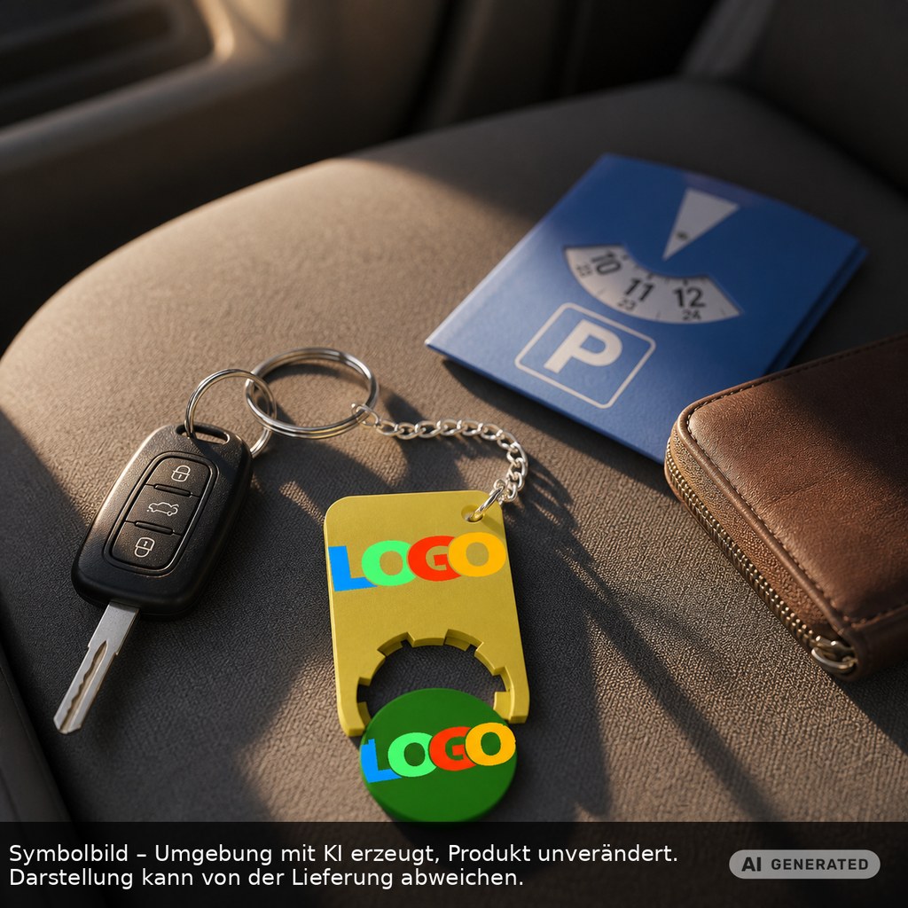 Chiphalter mit 1€-Chip "Beta" als Werbeartikel mit Logo bedrucken