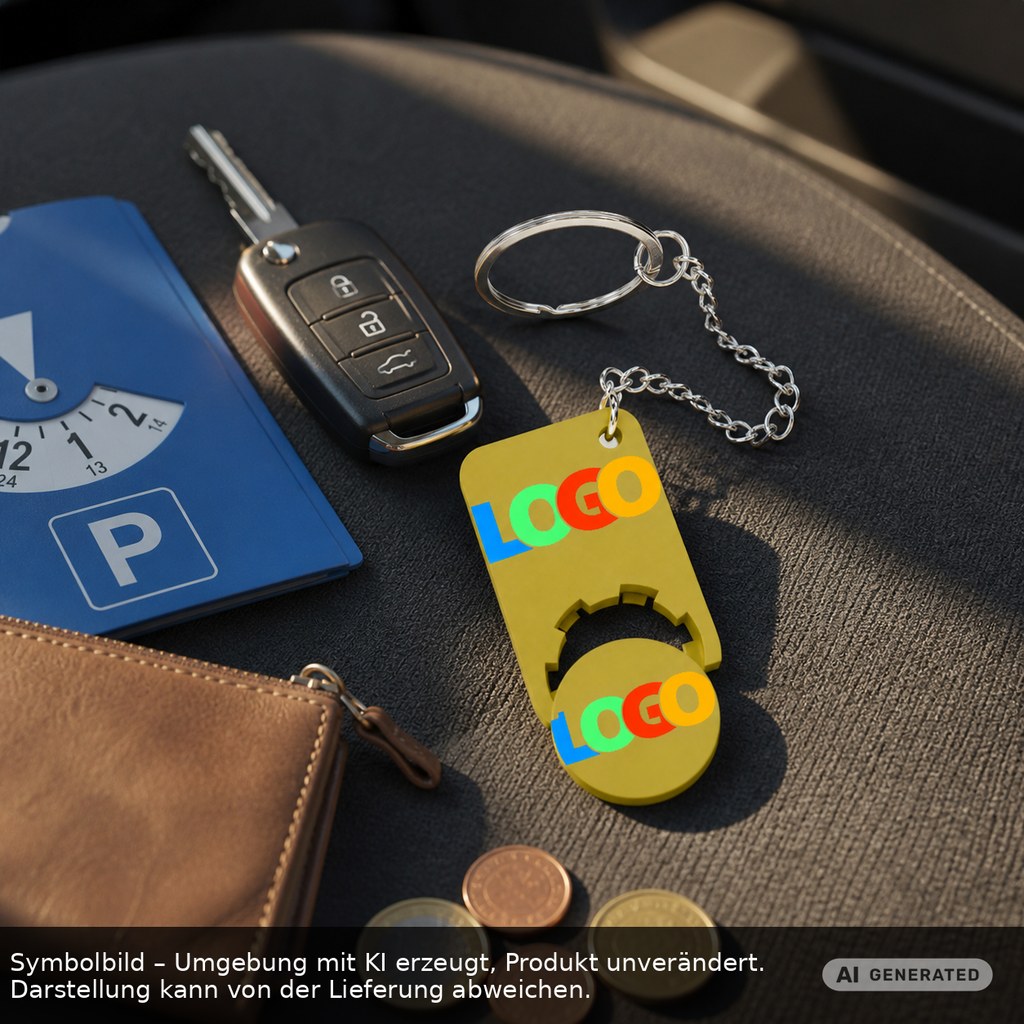 Chiphalter mit 1€-Chip "Beta" als Werbeartikel mit Logo bedrucken