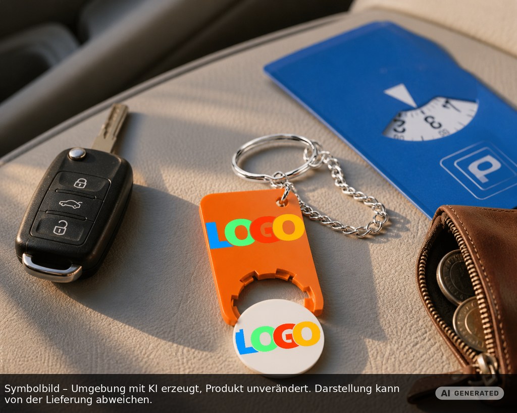 Chiphalter mit 1€-Chip "Beta" als Werbeartikel mit Logo bedrucken