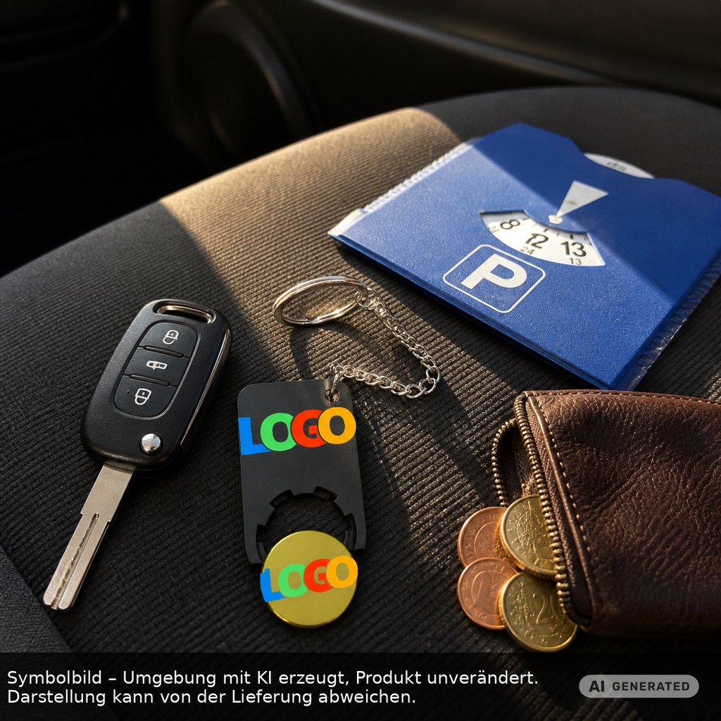 Chiphalter mit 1€-Chip "Beta" als Werbeartikel mit Logo bedrucken