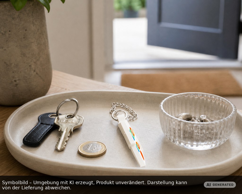 Chiphalter mit 1€-Chip "Haus" als Werbeartikel mit Logo bedrucken