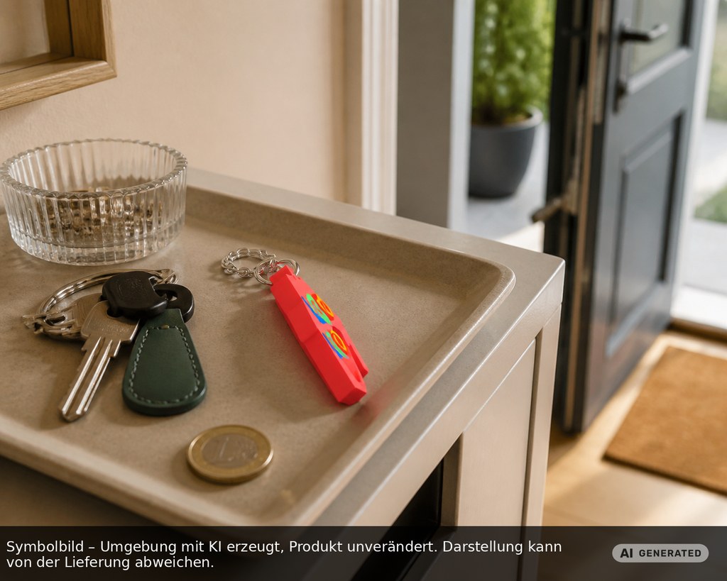 Chiphalter mit 1€-Chip "Haus" als Werbeartikel mit Logo bedrucken