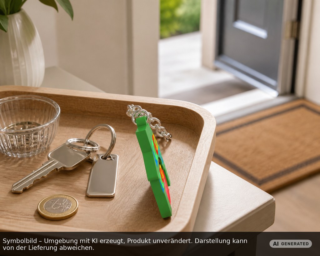 Chiphalter mit 1€-Chip "Haus" als Werbeartikel mit Logo bedrucken
