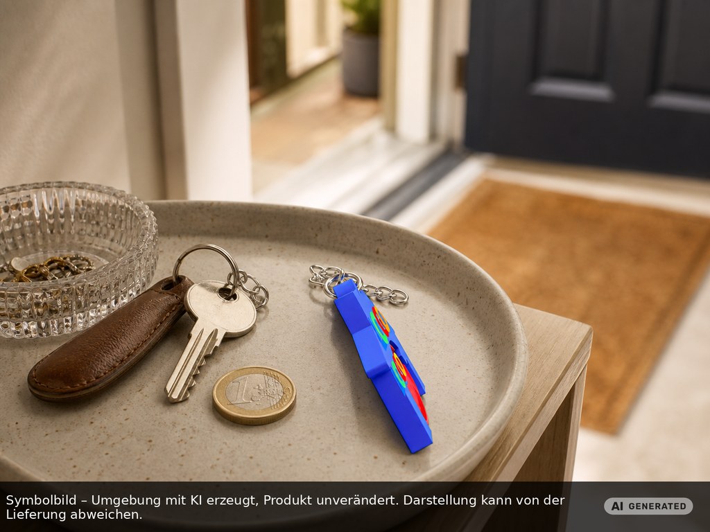 Chiphalter mit 1€-Chip "Haus" als Werbeartikel mit Logo bedrucken