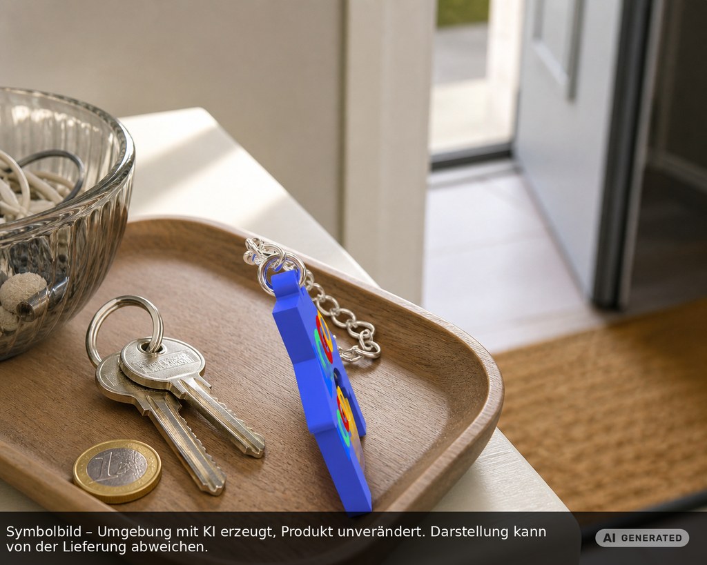 Chiphalter mit 1€-Chip "Haus" als Werbeartikel mit Logo bedrucken