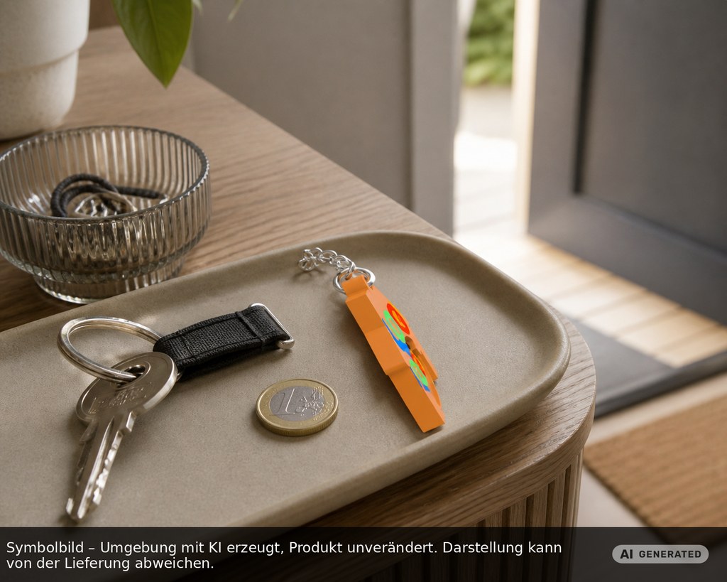 Chiphalter mit 1€-Chip "Haus" als Werbeartikel mit Logo bedrucken