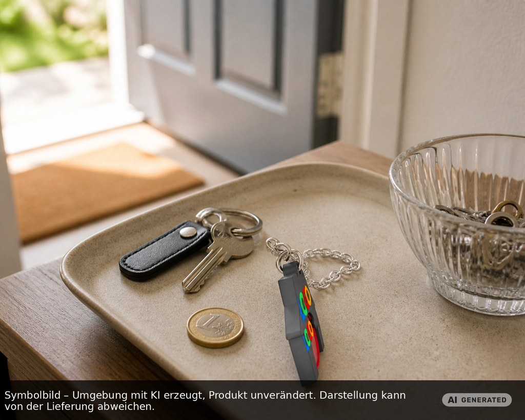 Chiphalter mit 1€-Chip "Haus" als Werbeartikel mit Logo bedrucken