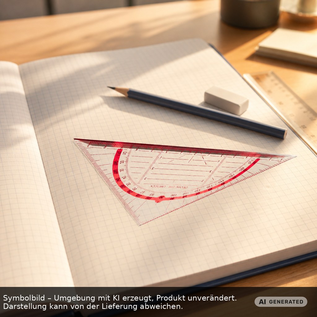 Triangular ruler printed as promotional items with logo