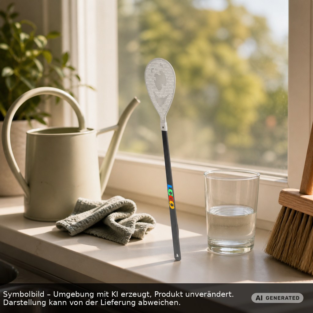 Fly swatter "face" printed as promotional items with logo
