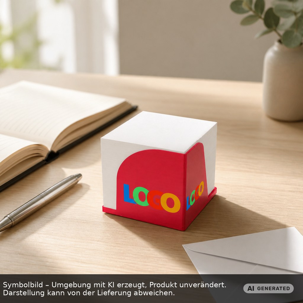Zettelbox "Gamma" als Werbeartikel mit Logo bedrucken