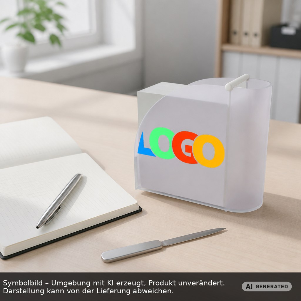 Zettelbox mit Köcher "Design" als Werbeartikel mit Logo bedrucken