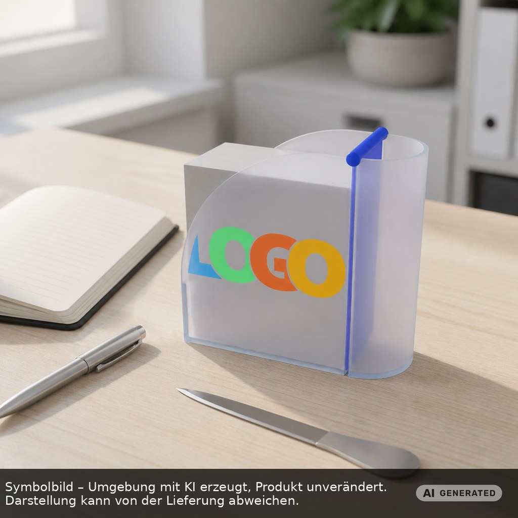 Zettelbox mit Köcher "Design" als Werbeartikel mit Logo bedrucken