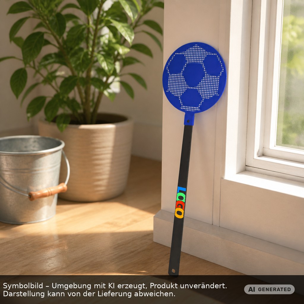 Fliegenklatsche "Fußball" als Werbeartikel mit Logo bedrucken