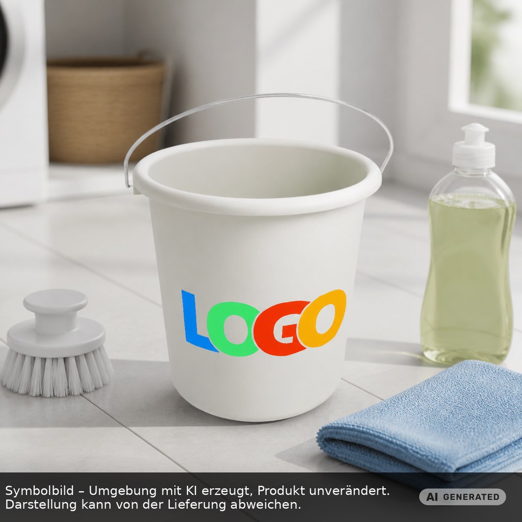 Bucket 5 l printed as promotional items with logo