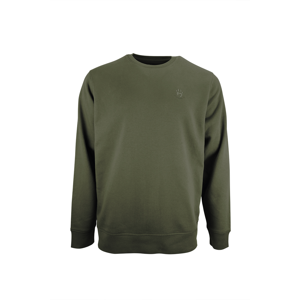 Sweatshirt Flow, Ranger Green printed as promotional items with logo